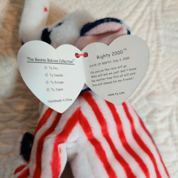 Ty Beanie Babies 2000 Stars & Stripes Donkey & Elephant Republican Democratic - Picture 9 of 9